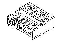 511110800 - 2.50mm Pitch Wire-to-Wire and Wire-to-Board Receptacle Housing, with Retainer, 8 Circuits