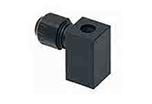 1212040008 - mPm DIN Valve Connector, Form C-8mm, External Thread, 3 Pole Plus Ground Terminal, 250V AC/DC, Transparent, Nitrile Gasket