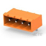 TE Connectivity-1986341-4 Connector Headers and PCB Receptacles Conn Shrouded Header (4 Sides) HDR 4 POS 5mm Solder RA Side Entry Thru-Hole