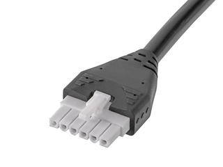 2171590500 - Mini-Fit Jr.-to-Pigtail Off-the-Shelf (OTS) Cable Assembly, Single Row, 180.00mm Length, 5 Circuits, Black