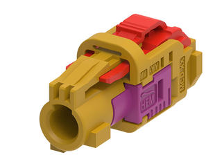 2079118129 - High-Speed FAKRA Mini (HFM) Single Jack Housing, 1x1, Key K, Curry, with CPA