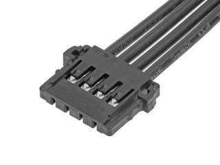 2196562044 - Pico-Lock Female-to-Pico-Lock Female Off-the-Shelf (OTS) Cable Assembly,  Single Row, 600.00mm Length, Gold (Au) Plating, 4 Circuits, Black