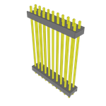 Samtec-ZW-10-14-T-D-1250-090-LL Connector Headers and PCB Receptacles Conn Board Stacker HDR 20 POS 2.54mm Solder ST Top Entry Thru-Hole Bulk