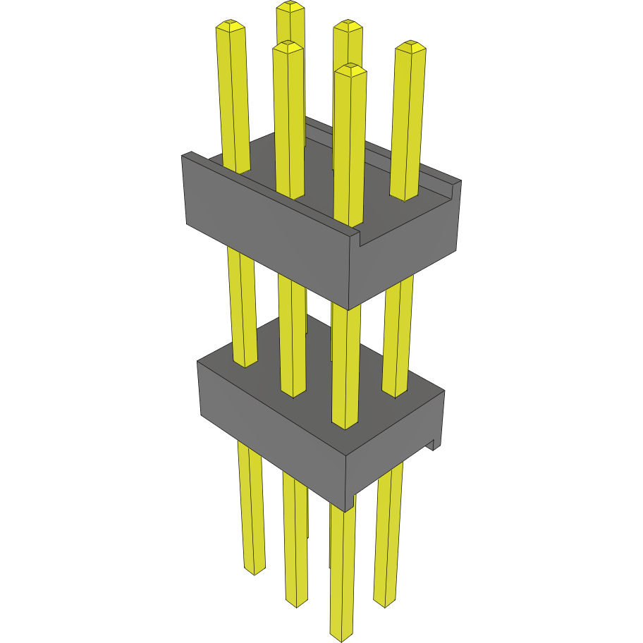 Samtec-EW-03-11-G-D-425 Connector Headers and PCB Receptacles Conn Board Stacker HDR 6 POS 2.54mm Solder ST Top Entry Thru-Hole Bulk