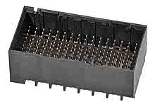 761651624 - Impact 100 Ohm 3 Pair Vertical Backplane Header, Unguided, Dual Endwall,  16 Columns, 144 Circuits, Pin Length 4.90mm, Plated Through Hole Dimension 0.46mm, Lead-Free
