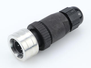 1200850003 - Ultra-Lock (M12) Single Keyway with PG7 Cable Fitting, Male, 4 Pole, Straight, Cable Diameter 3.30-6.60mm