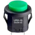 NKK Switches-LP0115CMKW01F Switch Push Button Switch Push Button ON (ON) SPDT Round Button 3A 250VAC 30VDC Momentary Panel Mount Quick Connect/Solder Lug