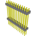 Samtec-EW-12-19-T-D-900 Connector Headers and PCB Receptacles Conn Board Stacker HDR 24 POS 2.54mm Solder ST Top Entry Thru-Hole Bulk