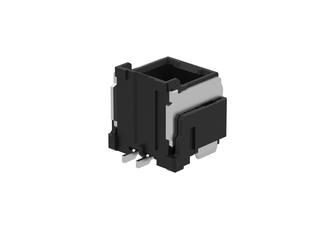 5025840261 - 1.50mm Pitch, CLIK-Mate PCB Receptacle, Single Row, Surface Mount, Vertical, Tin Plating, Positive Lock, with Pick-and-Place Polyimide Tape, 2 Circuits, Black