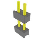 Samtec-ZW-02-08-T-S-350-055 Connector Headers and PCB Receptacles Conn Board Stacker HDR 2 POS 2.54mm Solder ST Top Entry Thru-Hole Bulk