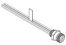 1300140017 - Mini-Change B-Size Receptacle, 6 Poles, 1/2" - 14 NPT Threads, Female (Straight) to Leads, 0.91m (3.0') Length
