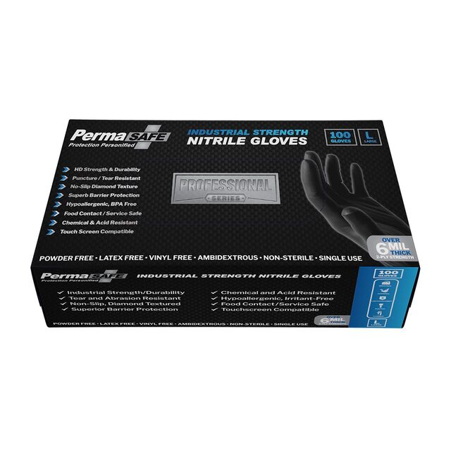 Industrial Nitrile Disposable Gloves L