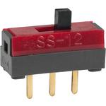 NKK Switches-SS12SDP4 Switch Slide Switch Slide ON None ON SPDT Top Slide 0.1A 28VAC 28VDC 0.4VA 10000Cycles PC Pins Thru-Hole