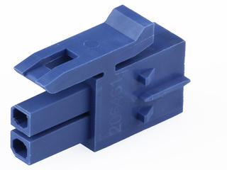 2064610203 - Micro-Fit+ Versa Color Receptacle Housing, Dual Row, 2 Circuits, UL 94V-0, Glow-Wire Capable, Blue