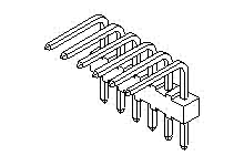 22122031 - KK 254 Wire-to-Board Header, Single Row, Right-Angle, 3 Circuits, PA Polyamide Nylon, Gold (Au) Plating