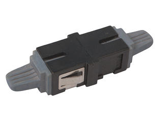 1061700120 - SC/APC Adapter, Simplex, Green Body, Ceramic Alignment Sleeve, Small Flange, Snap Mount, Metal Mounting Plate