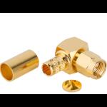 Amphenol RF-132452 Connector RF Conn SMA 0Hz to 6GHz 50Ohm Crimp RA Cable Mount PL Gold