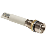 Bivar-MPR8-3WD220V Panel Mount Indicators IP54 Rated Sealed Panel Mount Indicators, M8 Nut and Spring Lock Washer, 220V, White Housing, White LED, 5mm White Diffused Tinted Lens with Recessed Dome