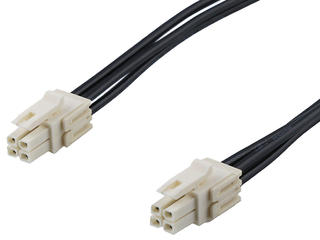 2261992042 - Micro-Fit+ Versa Color Female-to-Micro-Fit+ Versa Color Female Off-the-Shelf (OTS) Cable Assembly, Dual Row, 150.00mm Length, Tin (Sn) Plating, 16 AWG, 4 Circuits, Natural (White)