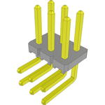 Samtec-TLW-103-01-T-D-RA Connector Headers and PCB Receptacles Conn Unshrouded Header HDR 6 POS 2.54mm Solder RA Side Entry Thru-Hole Bulk