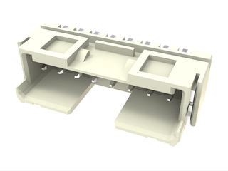 2159320870 - 2.50mm Pitch, Mini-Lock PCB Header, Single Row, Right-Angle, Surface Mount, Tin Plating, 8 Circuits, Natural, Tape and Reel