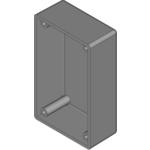 Hammond Manufacturing-1594CWBK  Black Acrylonitrile Butadiene Styrene Wall Mount Watertight Enclosure