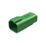 Amphenol-AT04-4P-GRN Connector Discrete Wire Housing Conn Housing RCP 4 POS Crimp ST Cable Mount Green