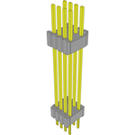 Samtec-HDWM-04-61-G-D-760 Connector Headers and PCB Receptacles Conn Board Stacker HDR 8 POS 1.27mm Solder ST Thru-Hole Layer