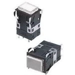 Omron-A3PJ-90A11-24EW Switch Push Button Switch Push Button N.O./N.C. SPDT Rectangular Button 4A 250VAC 30VDC Momentary Panel Mount Quick Connect/Solder