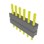 Samtec-ZW-06-08-T-S-225-125 Connector Headers and PCB Receptacles Conn Board Stacker HDR 6 POS 2.54mm Solder ST Top Entry Thru-Hole Bulk