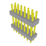 Samtec-TW-07-10-L-D-380-100 Connector Headers and PCB Receptacles Conn Board Stacker HDR 14 POS 2mm Solder ST Top Entry Thru-Hole Bulk