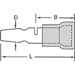 Molex-0190360009 Connector Terminals Snap Plug Terminal 14-16AWG Copper Blue M 22.89mm Tin Avikrimp™ T/R