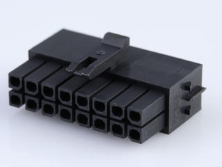 2064611600 - Micro-Fit+ Receptacle Housing, Dual Row, 16 Circuits, UL 94V-0, Glow-Wire Capable, Black