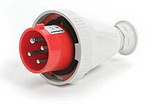 1301500201 - 60 Amp Watertite Pin and Sleeve Plug, 3 Pole/4 Wire, 3ø 600V, Black