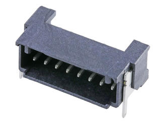 2200301081 - Micro-One Wire-to-Board Header, Right Angle, 2.00mm Pitch, Single Row, Glow-Wire Capable, Through Hole, 8 Circuits, Tin-Bismuth Plating, Black