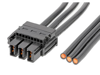 2180570305 - EXTreme Guardian Receptacle-to-Pigtail Off-the-Shelf (OTS) Cable Assembly, Bluntcut Wires, 11.00mm Pitch, Single Row, 500.00mm Length, 3 Circuits, Black