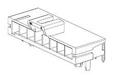 1723104308 - Ultra-Fit Right-Angle Header with Solder Nail, 3.50mm Pitch, Single Row, 8 Circuits, 0.76µm Gold (Au) Plating, Natural, Glow-Wire Capable 1723104308 - Ultra-Fit Right-Angle Header with Solder Nail, 3.50mm Pitch, Single Row, 8 Circuits, 0.76µm Gold (Au) Plating, Natural, Glow-Wire Capable