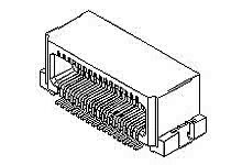 552890608 - 0.50mm Pitch SlimStack Plug, Surface Mount, Dual Row, Right-Angle, with Solder Tab, 60 Circuits