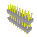 Samtec-TW-09-03-G-D-310-090 Connector Headers and PCB Receptacles Conn Board Stacker HDR 18 POS 2mm Solder ST Top Entry Thru-Hole Bulk