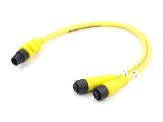 1200680197 - Micro-Change (M12) In-Line Splitter, 4 Pole, 1 x 4-Pole Male to 2 x 3-Pole Female, 22 AWG, 1.0m Length 1200680197 - Micro-Change (M12) In-Line Splitter, 4 Pole, 1 x 4-Pole Male to 2 x 3-Pole Female, 22 AWG, 1.0m Length
