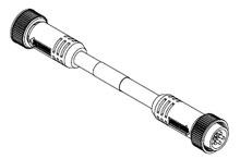 1300101109 - Mini-Change A-Size Double-Ended Cordset, 5 Poles, Male (Straight) Male to Female (Straight), 16 AWG, Yellow Rubber Cable, 0.91m (3.0') Length 1300101109 - Mini-Change A-Size Double-Ended Cordset, 5 Poles, Male (Straight) Male to Female (Straight), 16 AWG, Yellow Rubber Cable, 0.91m (3.0') Length