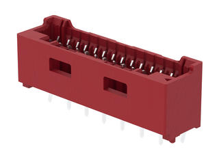 5031591412 - 1.50mm Pitch, CLIK-Mate PCB Receptacle, Single Row, Through Hole, Vertical, Tin Plating, Positive Lock, without Peg, 14 Circuits, Red