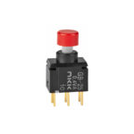 NKK Switches-GB15AV-XA Switch Push Button Switch Push Button ON (ON) SPDT Round Plunger 0.1A 28VAC 28VDC 0.4VA Momentary Thru-Hole PC Pins