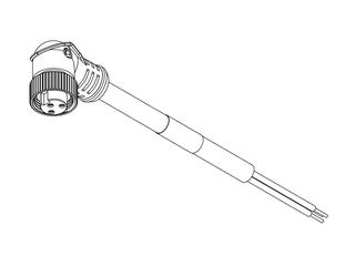 1300060436 - Mini-Change A-Size Single-Ended Cordset, 3 Poles, Female (90°) to Pigtail, 16 AWG, Yellow PVC Cable, 6.10m (20.0') Length 1300060436 - Mini-Change A-Size Single-Ended Cordset, 3 Poles, Female (90°) to Pigtail, 16 AWG, Yellow PVC Cable, 6.10m (20.0') Length