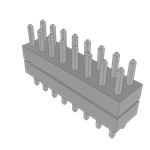 Samtec-TW-08-02-T-D-170-090 Connector Headers and PCB Receptacles Conn Board Stacker HDR 16 POS 2mm Solder ST Top Entry Thru-Hole Bulk