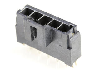 1722871105 - Ultra-Fit Vertical Header, 3.50mm Pitch, Single Row, 5 Circuits, with Solder Clips, Tin (Sn), Glow-Wire Capable, Black