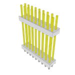 Samtec-HW-09-12-L-D-600-SM Connector Headers and PCB Receptacles Conn Board Stacker HDR 18 POS 2.54mm Solder ST Top Entry SMD Tube