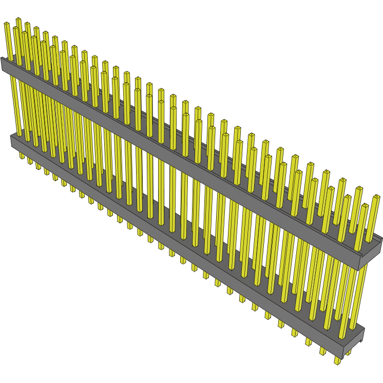 Samtec-DW-30-20-L-D-750 Connector Headers and PCB Receptacles Conn Board Stacker HDR 60 POS 2.54mm Solder ST Top Entry Thru-Hole Bulk