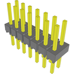 Samtec-MTSW-107-08-T-D-240 Connector Headers and PCB Receptacles Conn Unshrouded Header HDR 14 POS 2.54mm Solder ST Top Entry Thru-Hole Bulk