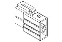 351810220 - VersaBlade Multi-Module Hybrid Plug Housing, 2 Circuits, Friction Lock, Type C, Natural